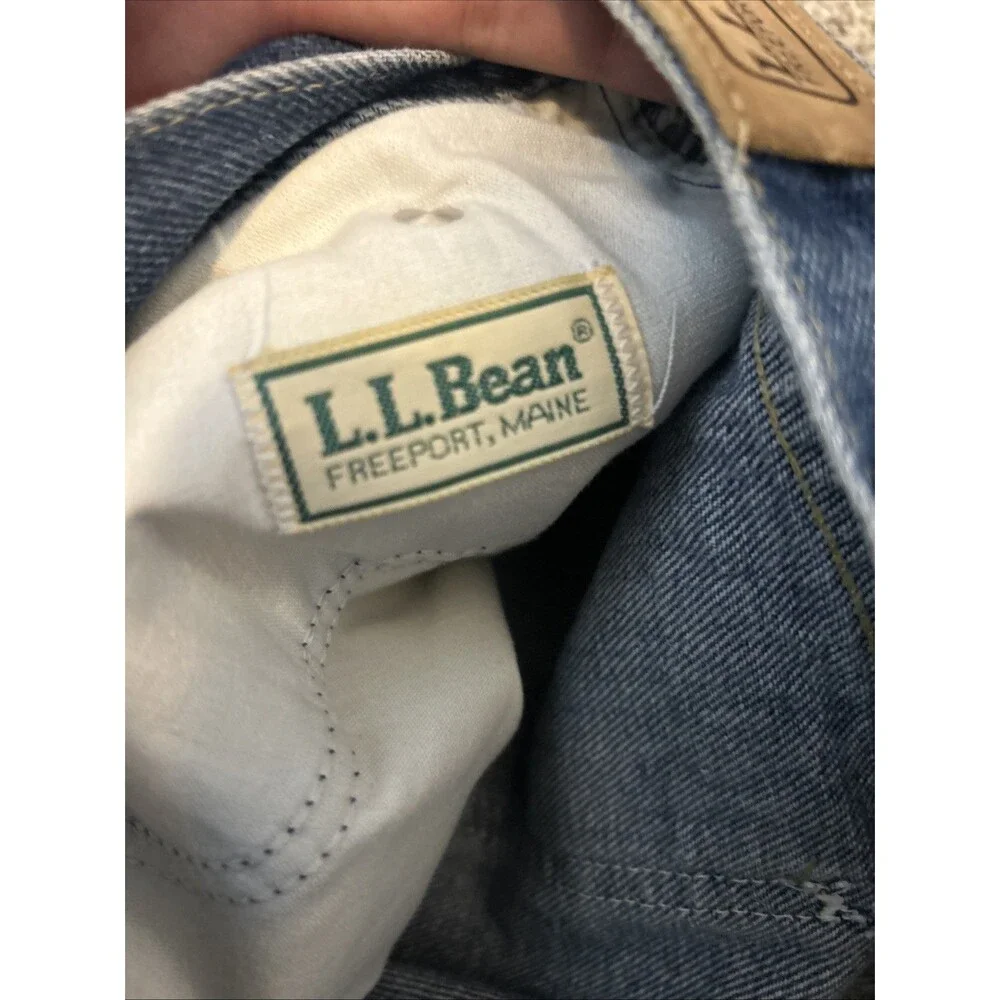 Vtg LL Bean Jeans 36x32 Denim Relaxed Straight Leg Union Made 80s